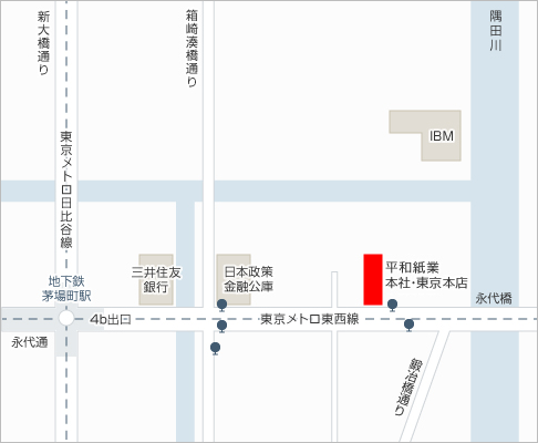 本社および東京本社｜会社案内｜ファンシーペーパーの平和紙業